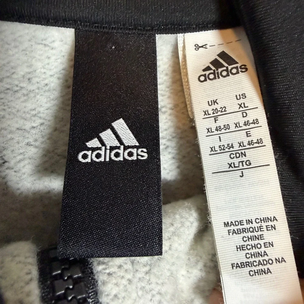 Adidas ID Stadium Full Zip Jacket Womens XL Grey‎ Space Dye CF0320 Athleisure